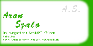 aron szalo business card